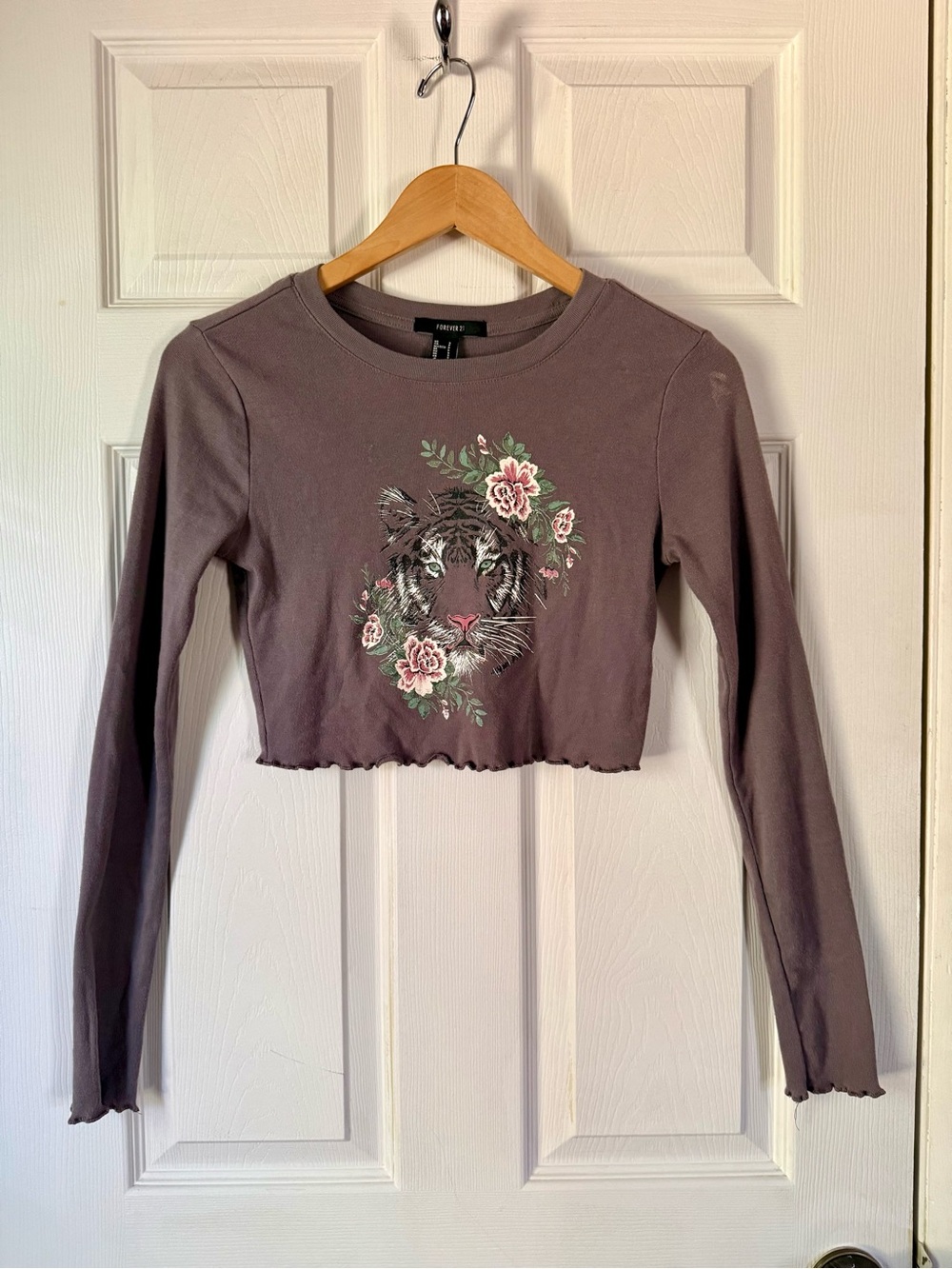 Forever 21 Tiger Crop Top